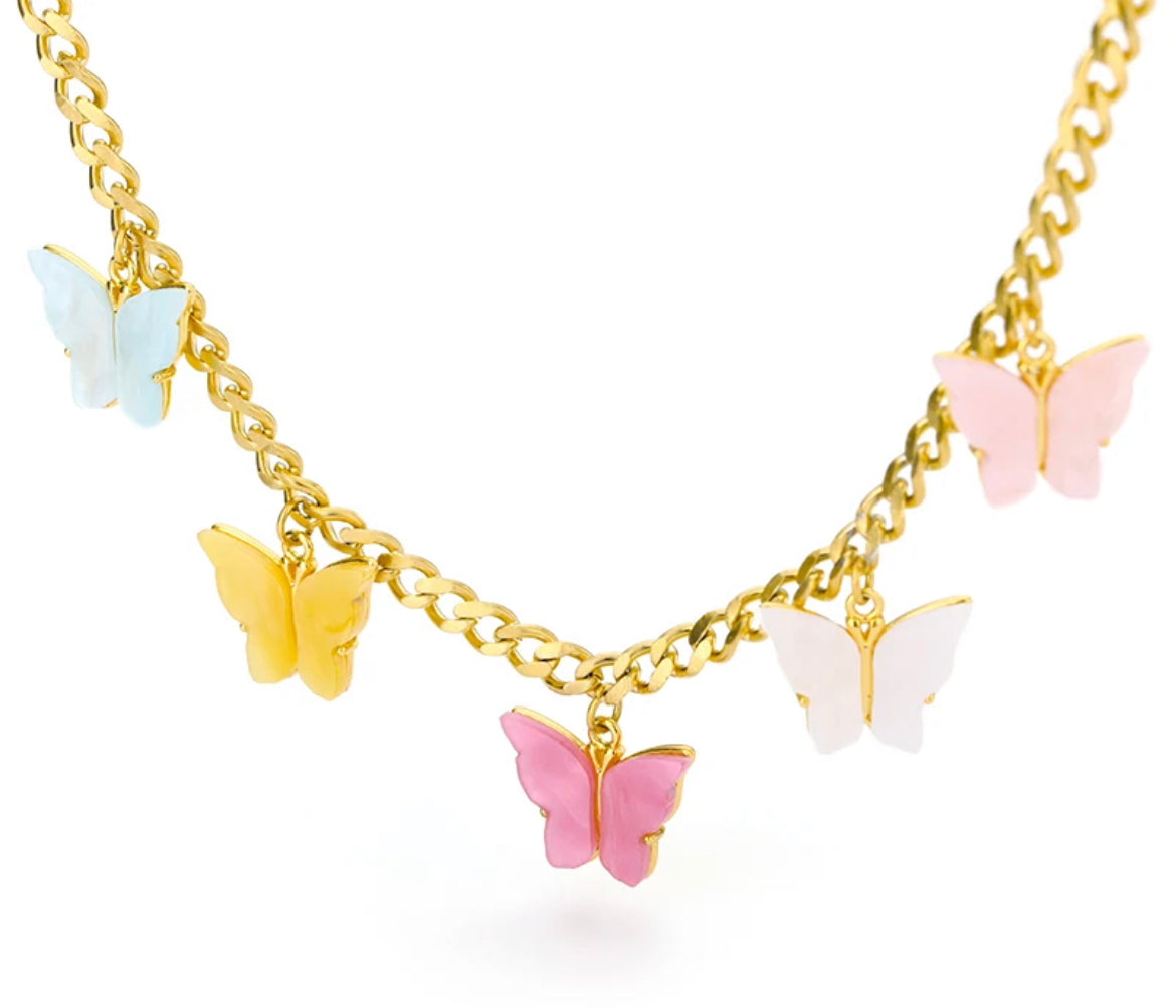 Collier Multi Papillon